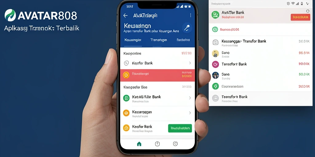 Antarmuka pengguna AVATAR808 yang intuitif untuk Transfer Bank.