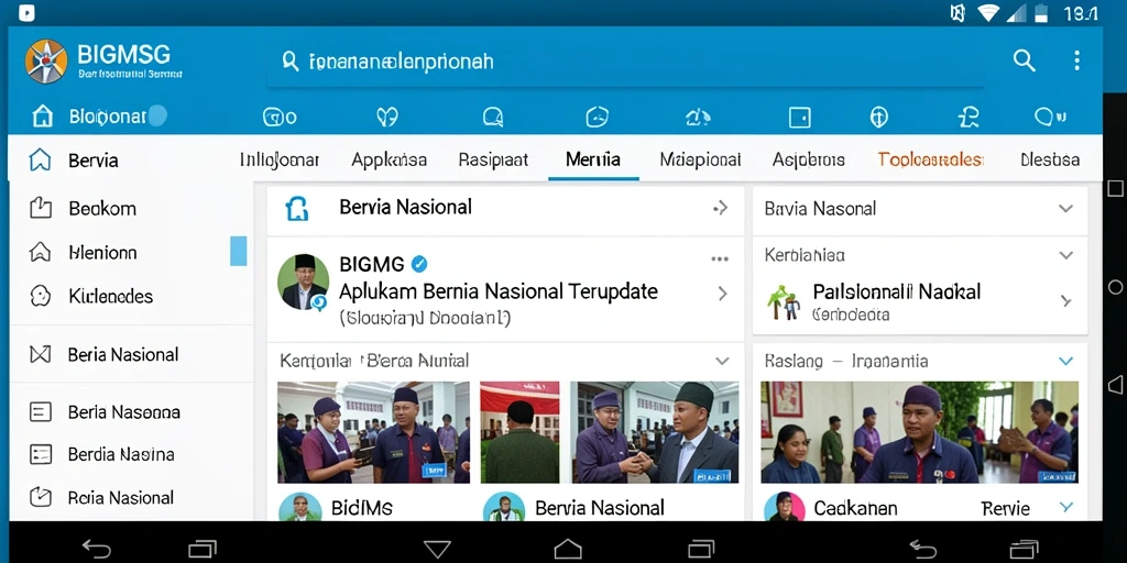Tampilan antarmuka aplikasi BIGMSG yang menarik dan informatif.