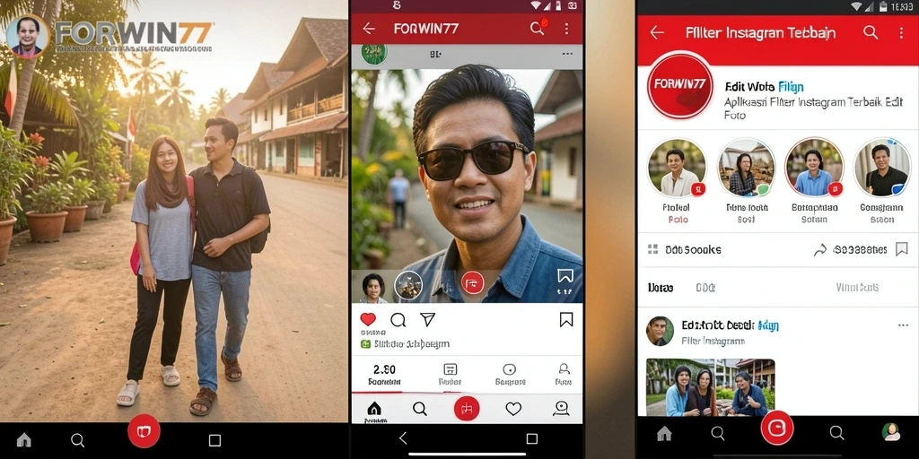 Antarmuka intuitif FORWIN77 untuk aplikasi Filter Instagram.