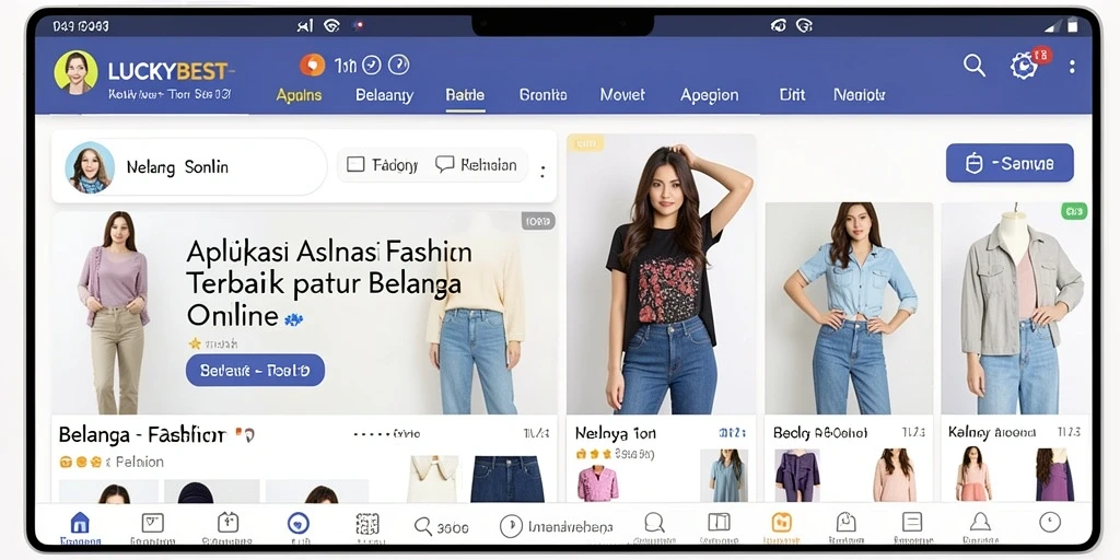 Antarmuka pengguna LUCKYBEST yang menarik dan mudah digunakan.