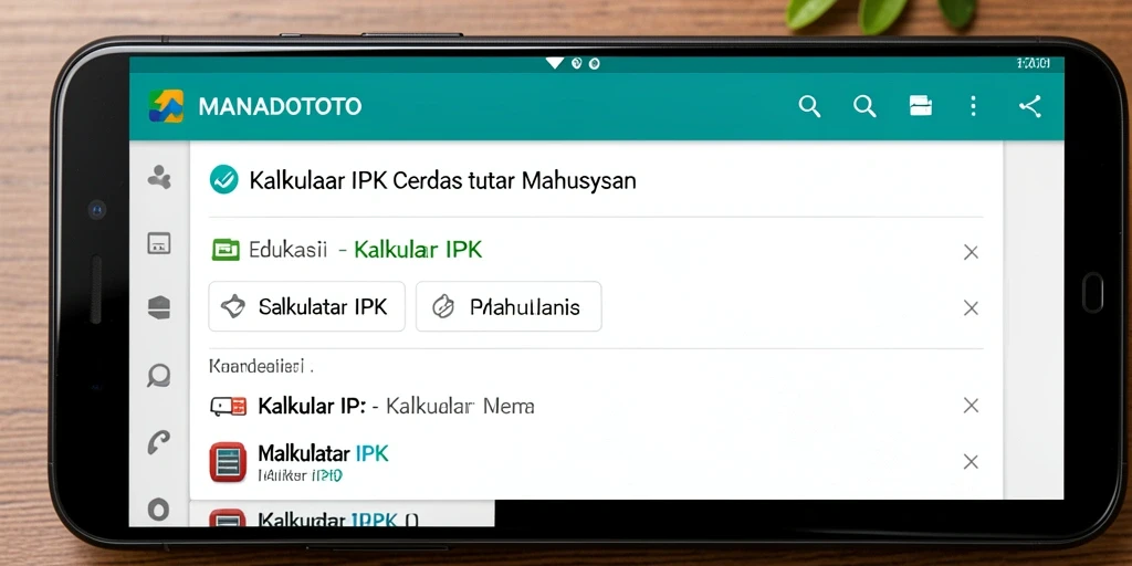 Antarmuka user-friendly aplikasi Kalkulator IPK MANADOTOTO.