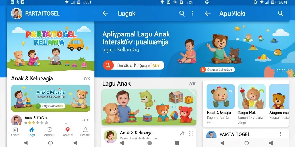 Tampilan antarmuka PARTAITOGEL yang menarik dan ramah anak.