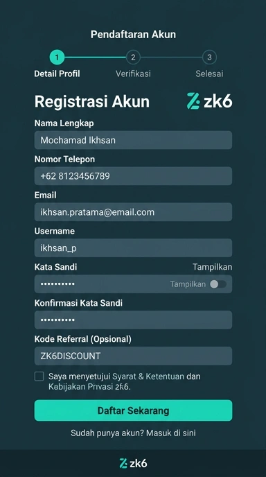 Cara Mudah Buat Akun Baru zk6 untuk Pengguna Android